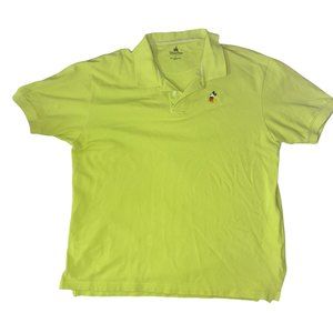 Disney Parks Lime Green Mickie Mouse Polo Shirt Size Large